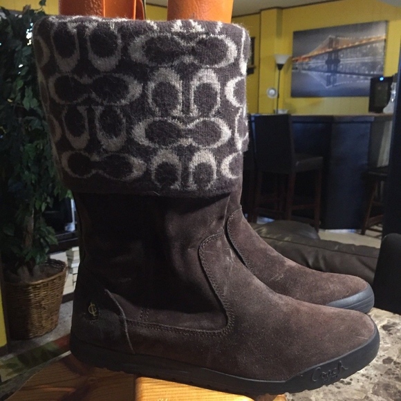 Coach Shoes - SOLD COACH Signature Brown Suede "Tatum" Size 8.5